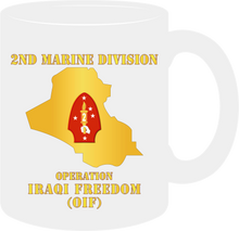 Load image into Gallery viewer, United States Marine Corps - 2nd Marine Division - Operation Iraqi Freedom with Map - Mug
