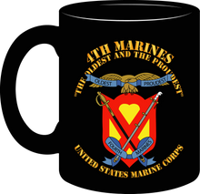 Load image into Gallery viewer, United States Marine Corps - 4th Marines Regiment - The Oldest and the Proudest - Mug
