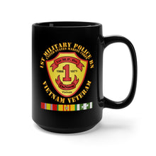 Load image into Gallery viewer, Black Mug 15oz - USMC - 1st MP Battalion - Vietnam Veteran
