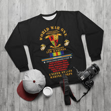 Load image into Gallery viewer, AOP Unisex Sweatshirt - USMC - WWI  - 3rd Bn, 5th Marines - w  WWI Ribbon - Streamer
