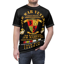 Load image into Gallery viewer, Unisex AOP Cut &amp; Sew Tee - USMC - Cold War Vet - 3rd Bn, 5th Marines w COLD SVC X 300
