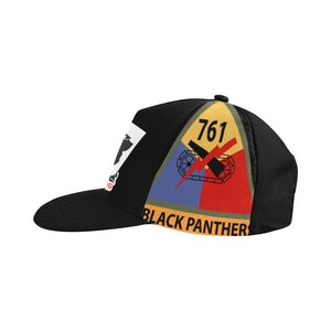 761st Tank Battalion - DUI w SSI Left - Right o Txt All Over Print Snapback Cap D