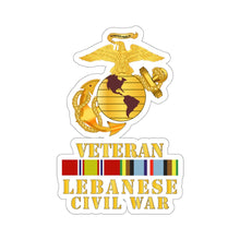 Load image into Gallery viewer, Kiss-Cut Stickers - USMC - EGA -Lebanese Civil War Vet w AFEM SVC
