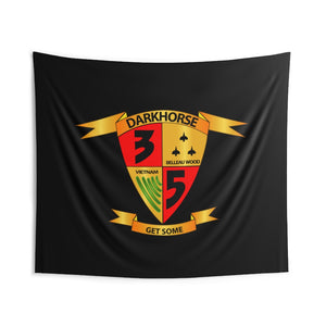 Indoor Wall Tapestries - USMC - 3rd Battalion, 5th Marines - Dark Horse wo Txt