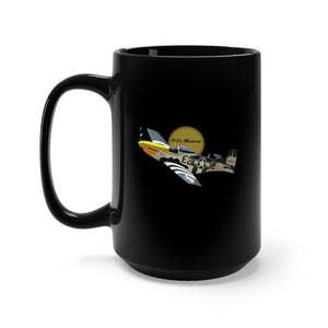 Black Mug 15oz - Army Air Corps P-51 Mustang wo AAC X 300