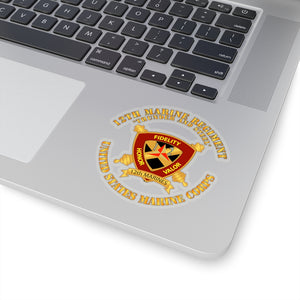 Kiss-Cut Stickers - USMC - 12th Marine Regiment - Thunder and Steel