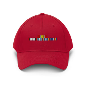 Afghanistan War Service Ribbon Bar - Unisex Twill Hat - Direct to Garment (DTG) Printed