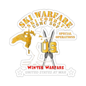 Kiss-Cut Stickers - SOF - USMC Special Operations - Ski Warfare - Ski Combat - Winter Warfare X 300