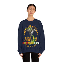 Load image into Gallery viewer, Unisex Heavy Blend Crewneck Sweatshirt - USN  - USMC - Vietnam Combat Veteran Hospital Corpsman  X 300
