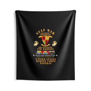 Indoor Wall Tapestries - USMC - Gulf War Veteran - 3rd Bn, 5th Marines w CAR GULF SVC