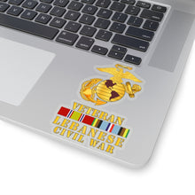 Load image into Gallery viewer, Kiss-Cut Stickers - USMC - EGA -Lebanese Civil War Vet w AFEM SVC
