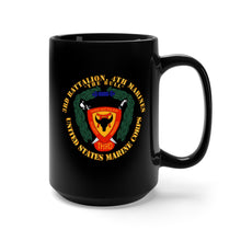 Load image into Gallery viewer, Black Mug 15oz - USMC - 3rd Battalion, 4th Marines - The Bull
