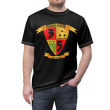 Load image into Gallery viewer, Unisex AOP Cut &amp; Sew Tee - USMC - 3rd Battalion, 5th Marines - DarkHorse wo Txt
