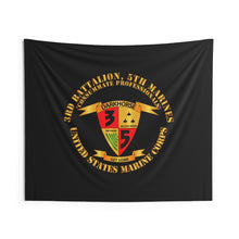 Load image into Gallery viewer, Indoor Wall Tapestries - USMC - 3rd Battalion, 5th Marines - Dark Horse
