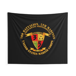 Indoor Wall Tapestries - USMC - 3rd Battalion, 5th Marines - Dark Horse