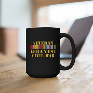 Black Mug 15oz - USMC - Veteran Lebanese Civil War w  EXP SVC