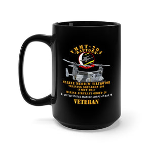 Black Mug 15oz - USMC - Marine Medium Tiltrotor Training Squadron 204 (VMMT-204)