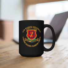 Load image into Gallery viewer, Black Mug 15oz - USMC - 9th Marine Regiment - Striking Ninth
