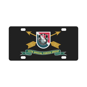 Army - 11th Special Forces Group - Flash w Br - Ribbon X 300 Classic License Plate