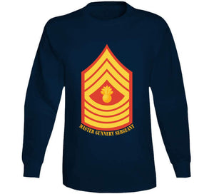 Usmc - Enlisted Insignia - E9 - Master Gunnery Sergeant (mgysgt) - Dress Blue - Bottom Txt T X 300 T Shirt