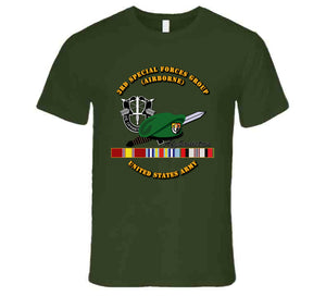 3rd Special Forces Group with DUI, Beret,  and  Afghanistan Ribbons T Shirt