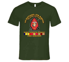 Load image into Gallery viewer, Usmc - 1st Bn, 8th Marines - Beirut Barracks Bombing W Svc T Shirt
