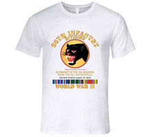 Load image into Gallery viewer, Army - 66th Infantry Div - Black Panther Div - Wwii W Ss Leopoldville W Eu Svc Long Sleeve T Shirt
