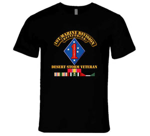 USMC - 1st Marine Division, Desert Storm Veteran - T Shirt, Hoodie, and Premium