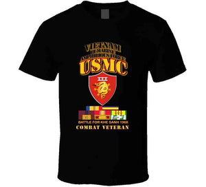 USMC - III Marine Amphibious Force, Khe Sanh 1968, Vietnam Veteran, with Vietnam Service Ribbons (Medals) - T Shirt, Premium and Hoodie