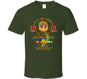 Usmc - 1st Bn 9th Marines - 3rd Mardiv - Operation Dewey Canyon W Vn Svc T Shirt