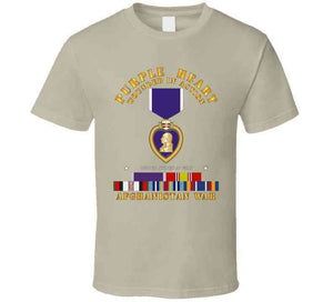 Purple Heart - Wia W Afghanistan Svc W Purple Heart Ribbon T Shirt