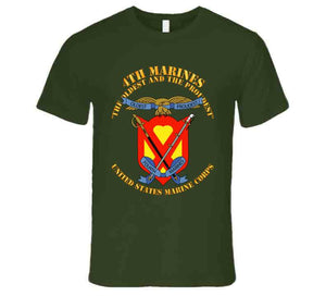 Usmc - 4th Marines Regiment, The Oldest And The Proudest - T Shirt, Premium and Hoodie