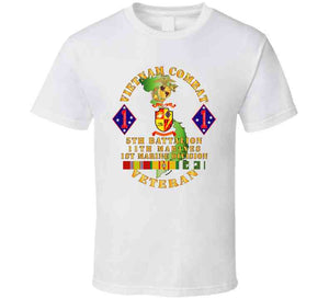 Usmc - Vietnam Combat Vet - 5th Bn, 11th Marines - 1st Marine Div W Vn Svc T Shirt, Hoodie and Premium