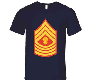 Usmc - Enlisted Insignia - E9 - Master Gunnery Sergeant (mgysgt) - Dress Blue Wo Txt X 300 T Shirt