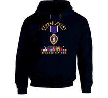 Load image into Gallery viewer, Purple Heart - Wia W Afghanistan Svc W Purple Heart Ribbon T Shirt
