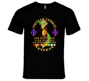 Usmc - Vietnam Combat Vet - 5th Bn, 11th Marines - 1st Marine Div W Vn Svc T Shirt, Hoodie and Premium