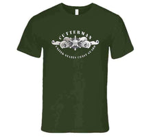 Load image into Gallery viewer, Uscg - Cutterman Badge - Enlisted - Silver T Shirt
