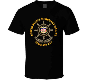 United States Merchant Marine, "Peace and War" with Color Shield - T Shirt, Premium and Hoodie