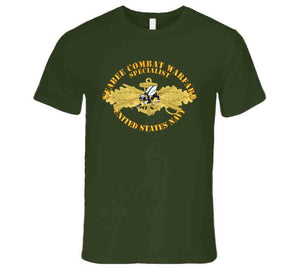 Navy - Seabee Combat Warfare Spec Badge - Of W Color Bee W Txt T Shirt, Premium, Hoodie and Long Sleeve