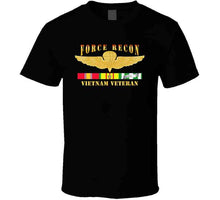 Load image into Gallery viewer, United States Marine Corps (USMC) - Force Recon - Fire, Vietnam Veteran with Vietnam Service Ribbons T Shirt, Premium, Hoodie &amp; Long Sleeve
