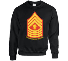 Load image into Gallery viewer, Usmc - Enlisted Insignia - E9 - Master Gunnery Sergeant (mgysgt) - Dress Blue - Bottom Txt T X 300 T Shirt
