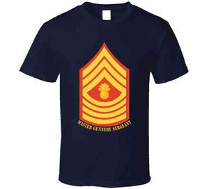 Usmc - Enlisted Insignia - E9 - Master Gunnery Sergeant (mgysgt) - Dress Blue - Bottom Txt T X 300 T Shirt