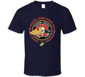 United States Marine Corps - Force Recon on USMC Seal - Tshirt