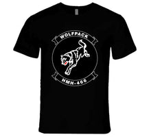 Load image into Gallery viewer, Usmc - Marine Heavy Helicopter Squadron 466 - Single Wolf Wo Txt T Shirt
