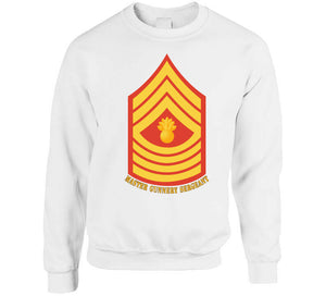 Usmc - Enlisted Insignia - E9 - Master Gunnery Sergeant (mgysgt) - Dress Blue - Bottom Txt T X 300 T Shirt