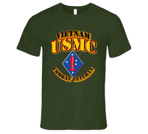 USMC - 1st Marine Division - Vietnam - Combat Vet T Shirt