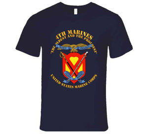 Usmc - 4th Marines Regiment, The Oldest And The Proudest - T Shirt, Premium and Hoodie