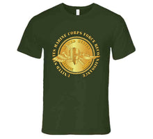 Load image into Gallery viewer, Emblem - USMC - Force Recon on USMC Gold T Shirt
