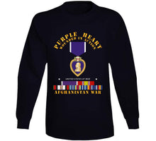 Load image into Gallery viewer, Purple Heart - Wia W Afghanistan Svc W Purple Heart Ribbon T Shirt
