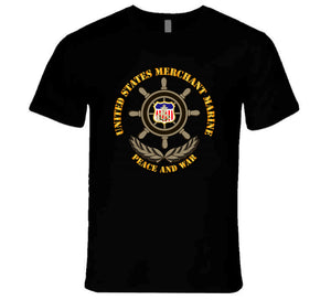 United States Merchant Marine, "Peace and War" with Color Shield - T Shirt, Premium and Hoodie